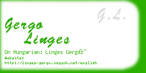 gergo linges business card